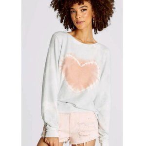 Wildfox Heartfelt Tie Dye Oversized Sweatshirt L